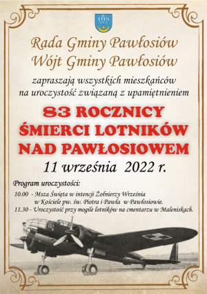 83 rocznica śmierci Lotników nad Pawłosiowem