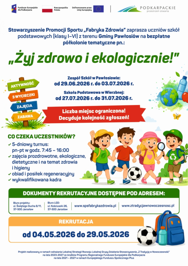 Rekrutacja na bezpłatne półkolonie dla dzieci