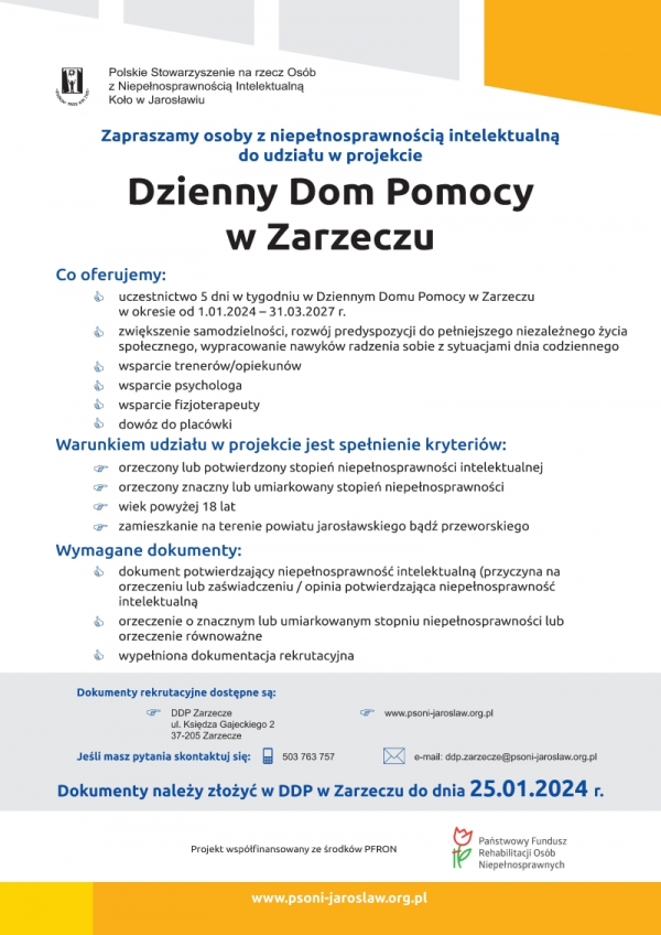 Dzienny Dom Pomocy w Zarzeczu