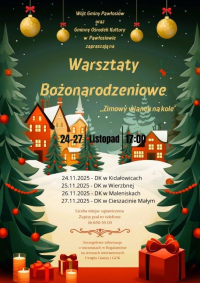 Zaproszenie na bożonarodzeniowe warsztaty „Zimowy wianek na kole”