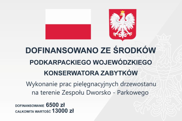 Wykonanie prac pielęgnacyjnych drzewostanu na terenie Zespołu Dworsko - Parkowego