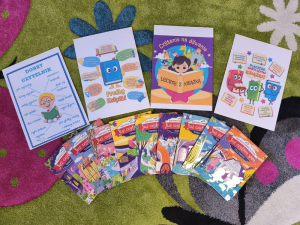 „Magiczny świat bajek na dywanie – czytelnicze spotkanie pierwszoklasistów”